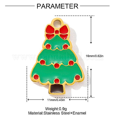 Подвески из нержавеющей стали 304 с эмалью STAS-OY001-73G-1