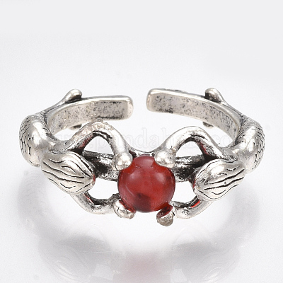 Сплав манжеты кольца пальцев RJEW-T006-67-1