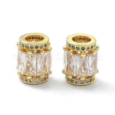 Латунные горный хрусталь Европейский бисером KK-P232-16G-1