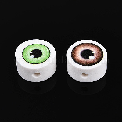 Печатные бусины из полимерной глины ручной работы CLAY-T022-12B-1