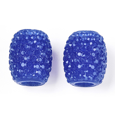 Бусины европейского желейного цвета из непрозрачной смолы RESI-B025-02A-02-1