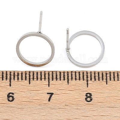 Серьги-гвоздики из нержавеющей стали 316 EJEW-D339-05P-1