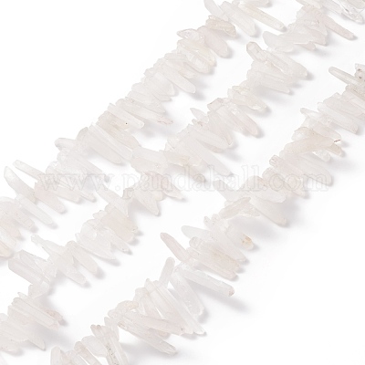 Натуральный кварц с остроконечным бисером G-L484-03-1