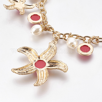 Сплав ожерелья шкентеля NJEW-WH0002-03G-1