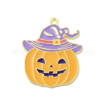 Подвески из эмали из сплава Hallowmas ENAM-A143-07LG-02-1