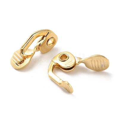 Латунные серьги с клипсами KK-F907-09G-1