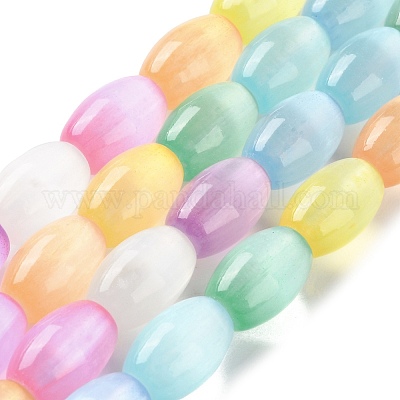 Нити натуральных селенитовых бусин цвета макарон X1-G-B102-A01-02-1