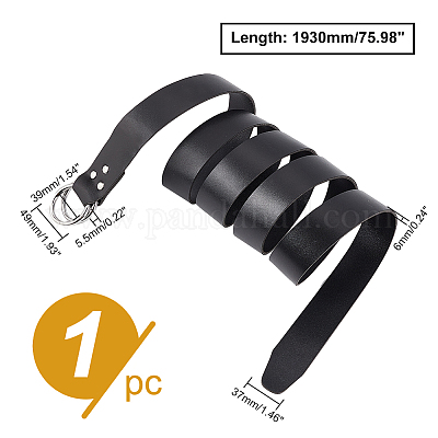 Цепной ремень из искусственной кожи с железной пряжкой с двойным d-образным кольцом AJEW-WH0314-52A-1