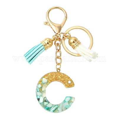 Подвесные брелки из прозрачной эпоксидной смолы KEYC-FS00022-03-1