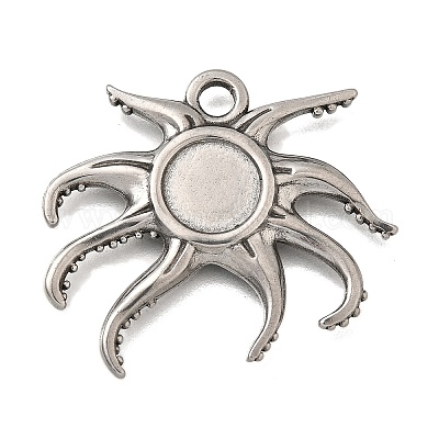 Оправы для подвесок из нержавеющей стали 304 в виде кабошонов STAS-H477-03C-P-1