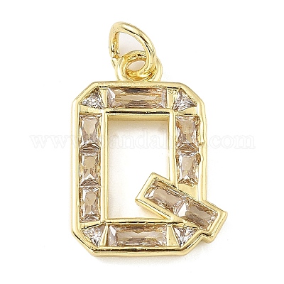 Латунные микро проложить кубического циркония подвески KK-V014-01G-17-1