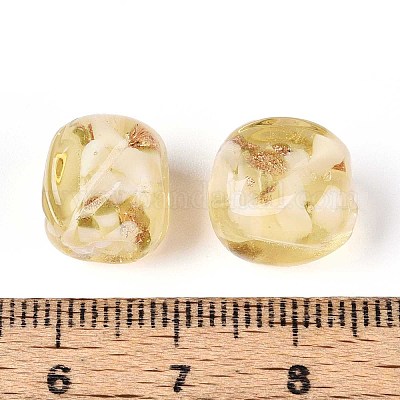 Бусины ручной работы бусины золотого песка LAMP-T021-32E-1