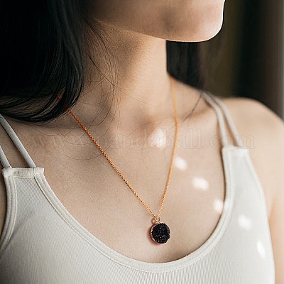 16 шт. 8 цвета гальванические подвески из смолы RESI-SZ0001-20-1