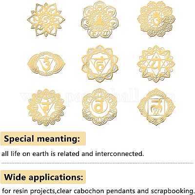 9 шт. 9 самоклеящиеся наклейки из углеродистой стали DIY-OC0008-60-1