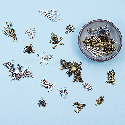 Хэллоуин подвески тибетского стиля TIBEP-SC0001-20-1