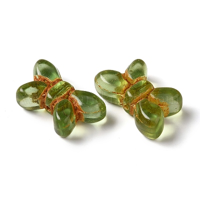 Прозрачные бусины лэмпворк LAMP-P065-02A-04-1