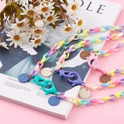 Персонализированные ожерелья-цепочки из акрила NJEW-JN03352-1