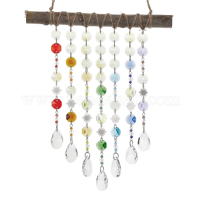 Стеклянные каплевидные и восьмиугольные бусины HJEW-JM04539-1