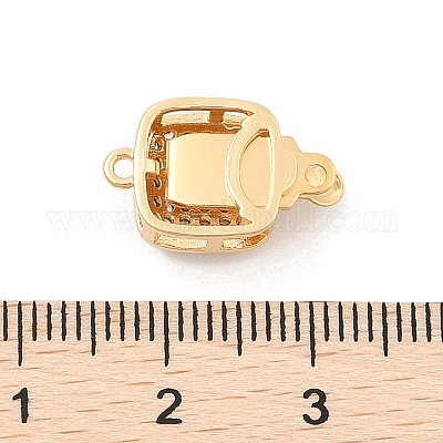 Латунные застежки из прозрачного кубического циркония с микропаве KK-C080-10G-1