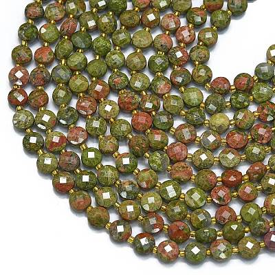 Природные Unakite бисер нитей G-K389-B55-01-1