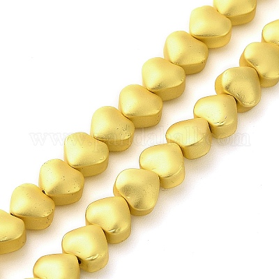 Стеклянные бусины с гальваническим покрытием  EGLA-H109-12H-01-1