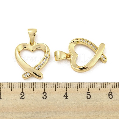 Латунные микропаве прозрачные подвески с фианитом ZIRC-P113-07F-G-1