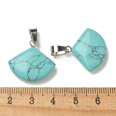 Синтетические бирюзовые подвески G-Z067-05P-10-1