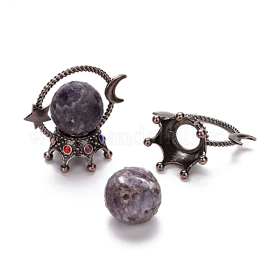 Украшения из сферы натурального аметиста DJEW-G032-03R-01-1