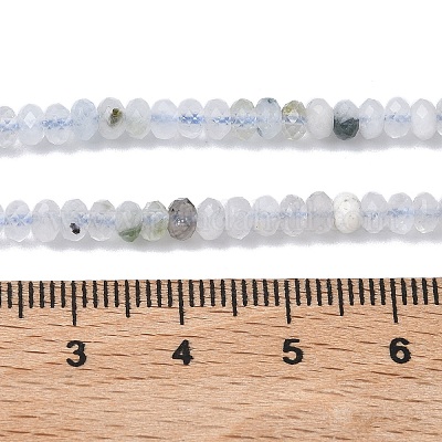 Нити из натуральных белых турмалиновых бусин&nbsp;G-L651-B05-4x2mm-01-1