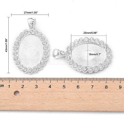 Сеттинги горный хрусталь кулон кабошон овальной формы сплава X-ALRI-T354-01S-1