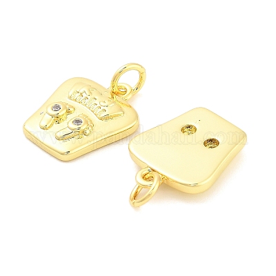 Латунные микро проложить кубического циркония подвески KK-H527-27G-1