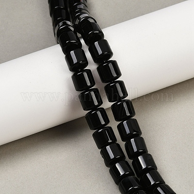 Бусины из натурального черного агата (окрашенные и нагретые) G-G275-D15-10x10mm-1