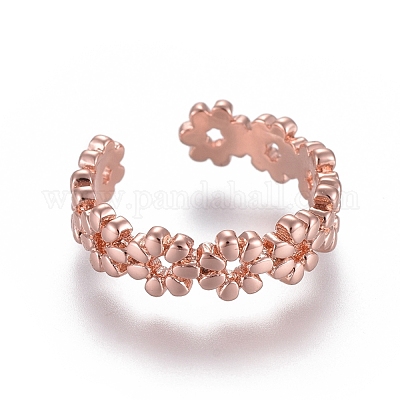 Регулируемые латунные кольца на мыске RJEW-EE0002-12RG-1