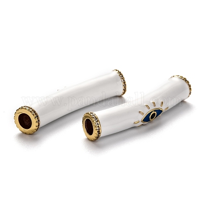 Латунные микро проложить прозрачный бисер кубического циркония трубки KK-B028-21G-C-1