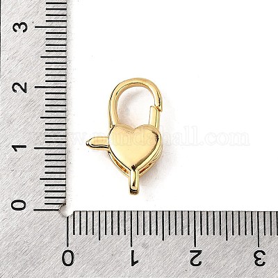 Застежки-клешни из прозрачной латуни с кубическим цирконием KK-Z078-46D-G-1