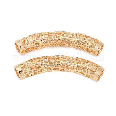 Полые латунные трубчатые бусины KK-G532-01G-1