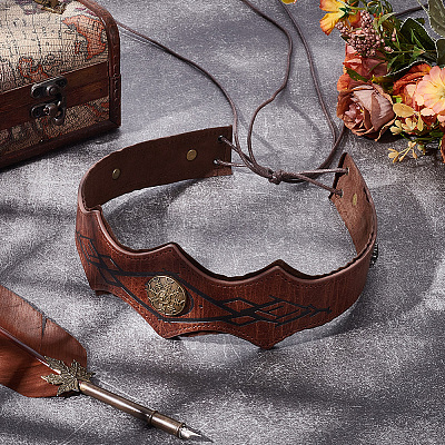 Ободки для волос из искусственной кожи и сплава для женщин и девочек OHAR-WH20009-02C-01-1