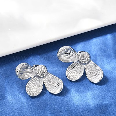 Серьги-гвоздики из нержавеющей стали 304 EJEW-S265-09P-1