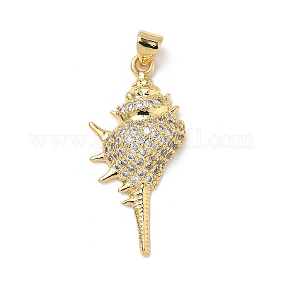Латунные микро проложить кубического циркония подвески KK-P330-01C-G-1