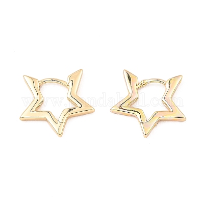 Латунные серьги обруча EJEW-I289-09KCG-1