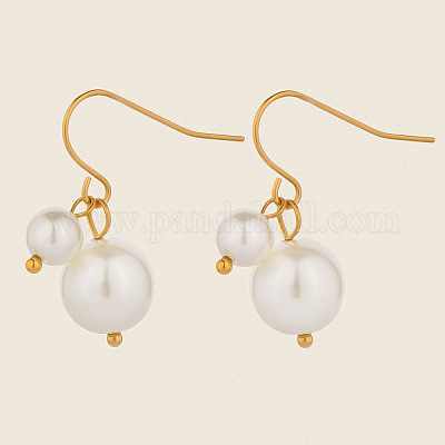 Круглые серьги-подвески из нержавеющей стали 304 WJ2231-1