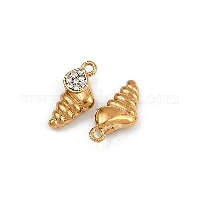 Подвески из нержавеющей стали 304 со стразами STAS-Z154-01G-04-1