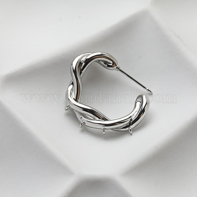 Латунная серьга находка KK-U061-08P-1