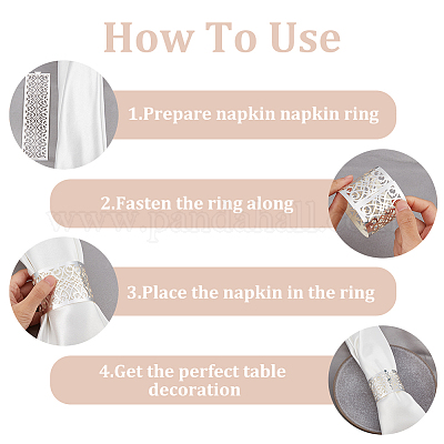 Металлические кольца для бумажных салфеток AJEW-WH0270-56A-1