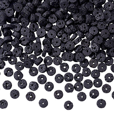 2 нить бусины из натурального вулканического камня G-GO0001-53-1