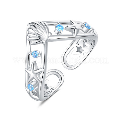 925 кольцо-манжета из стерлингового серебра с микропаве и кубическим цирконием WG63758-01-1