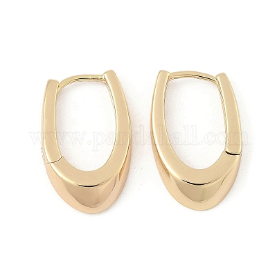 U-образные латунные серьги-кольца EJEW-D320-14G-1