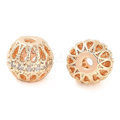 Латунные микропаве из прозрачного кубического циркония KK-U028-23G-1