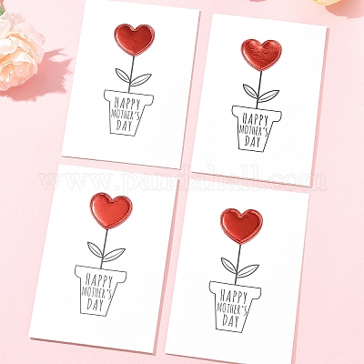 4 шт. поздравительные открытки из крафт-бумаги AJEW-FS0001-30A-1