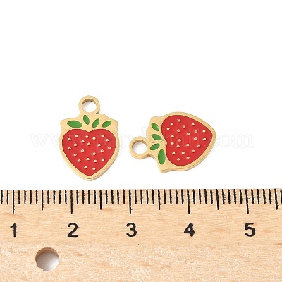 Подвески из нержавеющей стали 304 с эмалью STAS-R168-02K-G-1